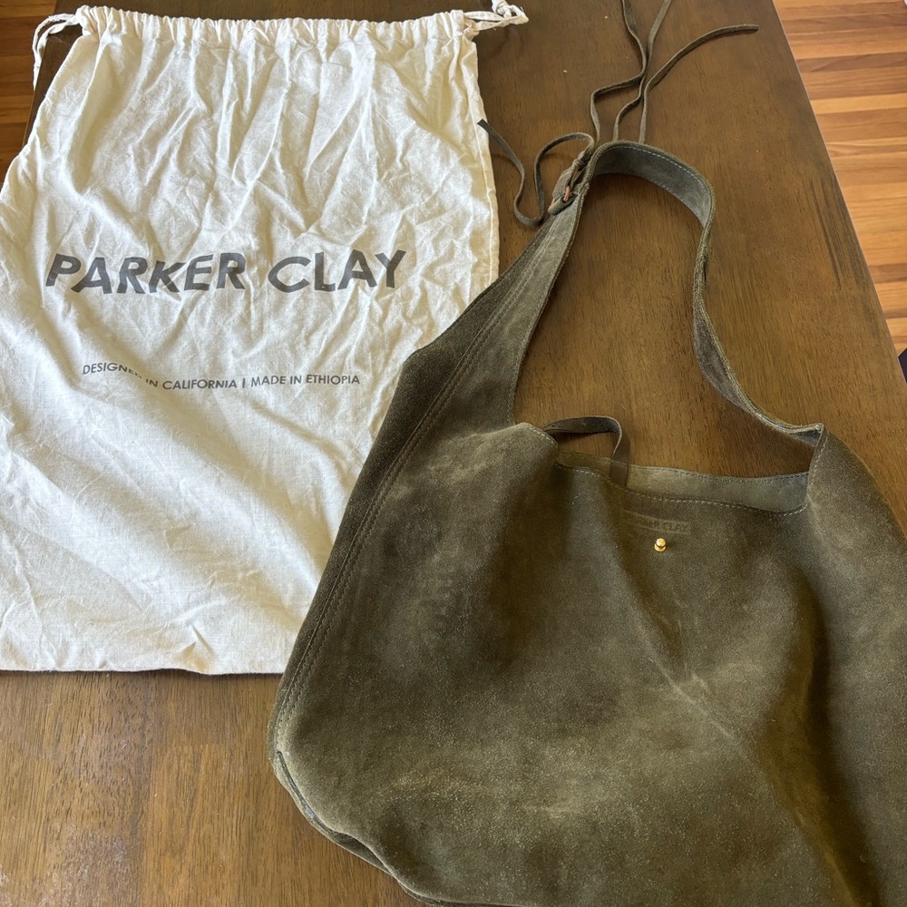 Parker Clay Mimi suede shoulder bag